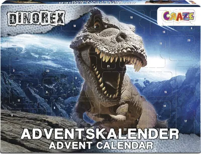 Produktbild von Adventskalender für Kinder 2026 Craze Dinorex Spielzeug Überraschung jeden Tag Geschenk für Mädchen und Jungen Weihnachtskalender Countdown bis Weihnachten