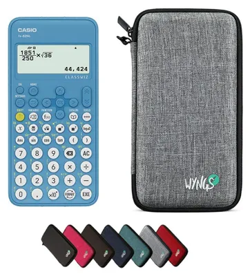 Produktbild von Casio fx-82NL inkl. WYNGS Schutztasche Hellgrau - Wissenschaftlicher Taschenrechner - Basic Set