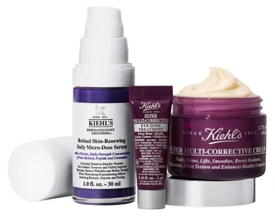 Produktbild von Retinol Serum 30ml/Eye Treatment 3ml/Face & Neck cream 7ml Kiehl's Anti-Aging Essentials Giftset