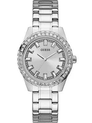 Produktbild von Guess GW0111L1 Damen-Armbanduhr, Edelstahl-Gehäuse, Metall-Armband