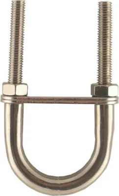 Produktbild von U-Bolzen M6 Edelstahl mit Muttern und 2 Gegenplatten