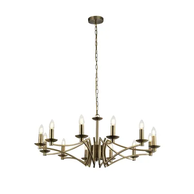 Obrázok produktu pre ASCOT 12-svetelné závesné svietidlo ANTIQUE BRASS