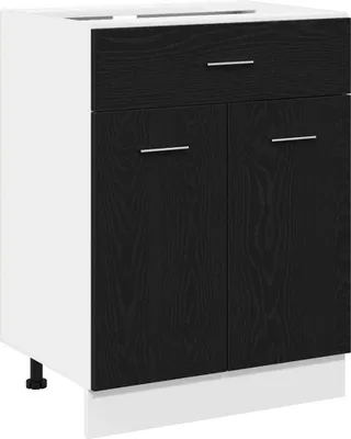 Zdjęcie produktu dla vidaXL Szafka ścienna z półką w kolorze czarnego dębu 60 x 46 x 81,5 cm