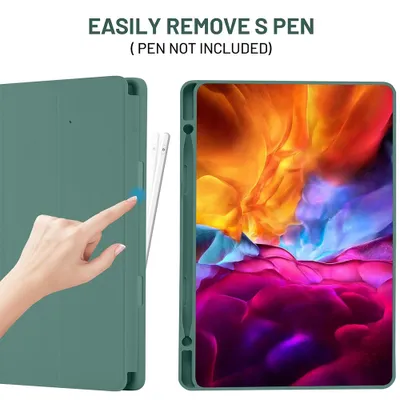 Produktbild von Techsuit Flex Trifold Tablet-Hülle mit Pencil-Halter für Samsung Galaxy Tab S6 Lite - Grün