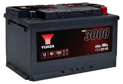 Image de YUASA YBX3110 Batterie de démarrage 12 V 80 Ah 720 A (EN)