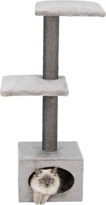 Image de TRIXIE 43827, Arbre à chat (tour), Modèle sur pied, Gris, Tissu peluche, Sisal, 370 mm