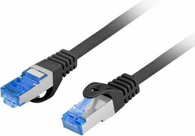 Produktbild von Lanberg PCF6A-10CC, 10 m, Cat6a, S/FTP (S-STP), RJ-45, RJ-45, Schwarz