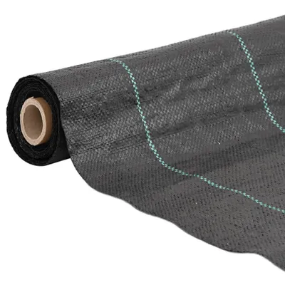 Image de vidaXL Non-tissé contre les mauvaises herbes noir 2x150 m PP