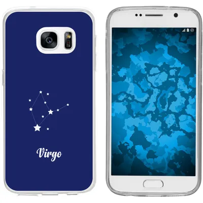 Produktbild von PhoneNatic Case kompatibel mit Samsung Galaxy S7 Silikon-Hülle SternzeichenVirgo M2