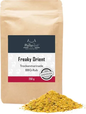Produktbild von Pfefferdieb - Freaky Orient - Premium Grillgewürz, Trockenmarinade, BBQ Rub, 250g