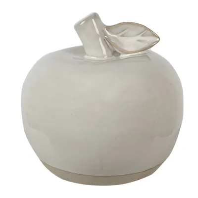 Produktbild von Clayre & Eef Dekoration Apfel 8 cm Beige Porzellan