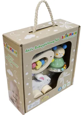 Immagine prodotto di SpielMaus, set da gioco e da regalo in legno, 3 pezzi Altro