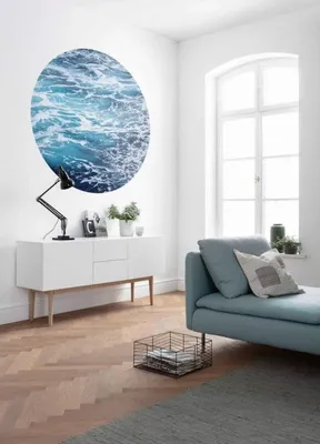 Zdjęcie produktu dla Komar tapeta flizelinowa okrągła i samoprzylepna "Aloha" - rozmiar: 125 x 125 cm (szerokość x wysokość) - 1 szt