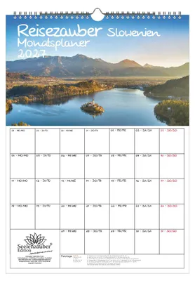 Produktbild von Reisezauber Slowenien Planer DIN A3 Kalender für 2027 Urlaub Reise Stadt und Land - Seelenzauber