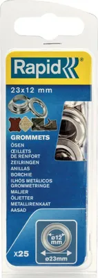 Obrázok produktu pre Rapid 5000413, Očko, Oceľ, Strieborná, Chróm, 12 mm, 2,3 cm