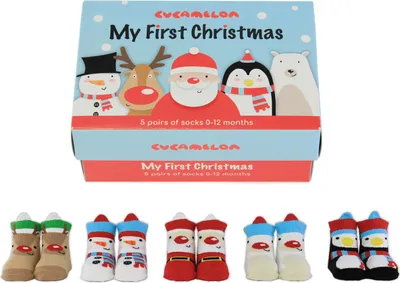 Produktbild von Mein erstes Weihnachten Cucamelon Socken für Babys (5 Paar)