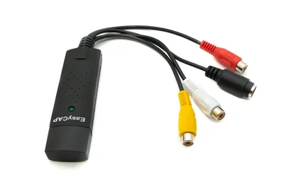 Immagine prodotto di Adattatore di registrazione per acquisizione video Cavo da USB 2.0 a registratore audio RCA nero