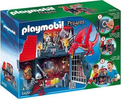 Produktbild von PLAYMOBIL 5420 Aufklapp-Spiel-Box Drachenverlies