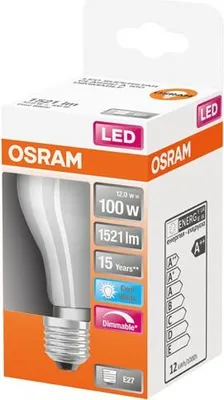Image de Led Standard Verre Dépoli Variable 12w E27 Froid Boite 1 - Osram