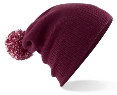 Image de Beechfield - Bonnet pour hommes/femmes unie FK248 (taille unique) (bordeaux/blanc naturel)