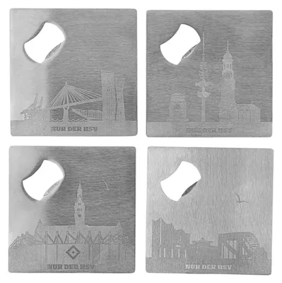Produktbild von HSV Untersetzer Metall 4er Set