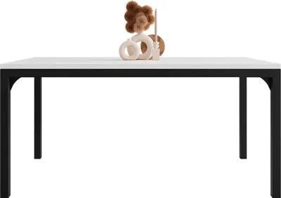 Produktbild von MIRJAN24 Couchtisch Mocca 1, Wohnzimmer Kaffeetisch, Beine und Seiten aus Stahl (Farbe: Schwarz / Arktisches Weiß)
