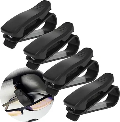 Produktbild von 4 Stš¹ck Brillenhalter Auto - Sonnenbrillenhalter - Brillenhalter mit Clip - Auto Brillenhalter fš¹r Sonnenblende