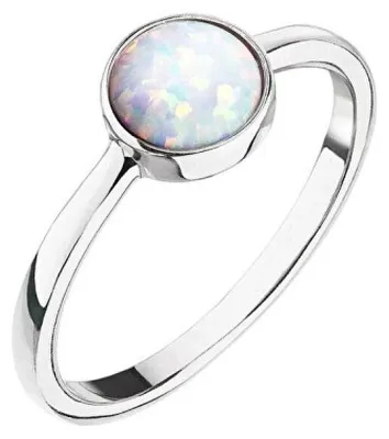 Produktbild von Silver ring with white opal 15001.1 white - Circuit: 52 mm