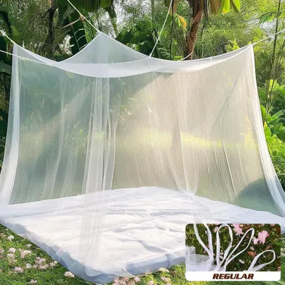 Produktbild von Klamotte 200 x 220 x 200 cm - Bett Mückennetz - Rechteckig - Balkon - Feinmaschig - Langlebig - Zuhause - Camping