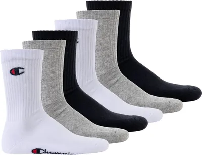 Produktbild von Champion Uni Socken, 6 Paar - Crew Socken Basic Schwarz/Weiß/Grau EU 35-38