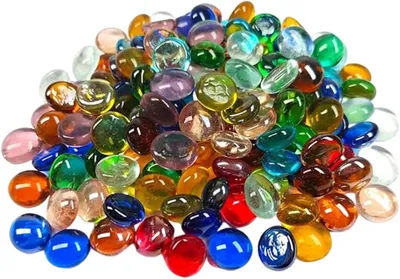 Imagen del producto de Piedras de vidrio de colores, 200 g, aproximadamente 40 unidades, para decoración y mosaicos