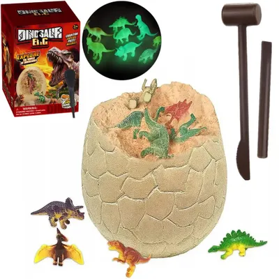 Productafbeelding van Dinosaurusembryo in een ei, luminescentie