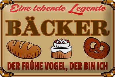 Produktbild von Blechschild Essen 30x20cm Lebende Legende Bäcker Brot