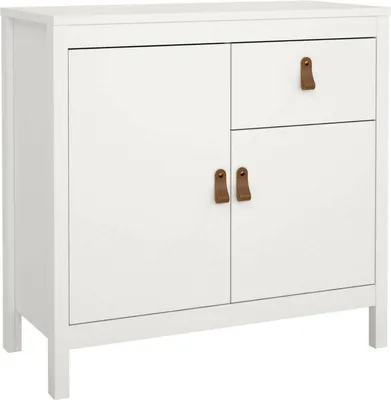 Produktbild von Kommode Lucienne, Wohnzimmerbuffet, Wohnzimmer-Sideboard, Moderne Küchen-Speisekammer, 82x38 h80 cm, Weiß
