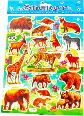 Zdjęcie produktu dla Zestaw Naklejek Zoo Safari Dzikie Zwierzęta