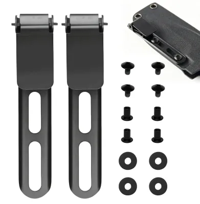 Gürtelclip für Messerscheide 85x15 mm, 2 Stück, schwarz