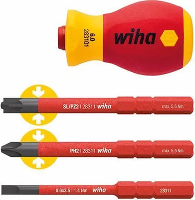 Image de Jeu de tournevis VDE 4 pièces SoftFinish Wiha | 4010995434496