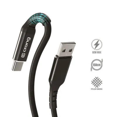 Obrázek produktu pro Crong Armor Link - 60W PD 3A USB-A na USB-C kabel 150cm (černý)