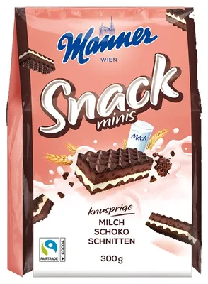 Obrázek produktu pro Manner Gebäck Snack Minis Milch Schoko 27711000 300g