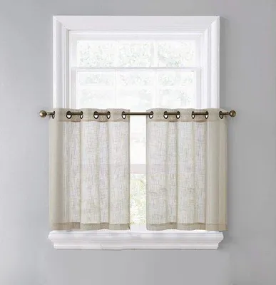 Produktbild von Glaslook Bistrogordijn Halbtransparente Vitrage für Küche oder Wohnzimmer