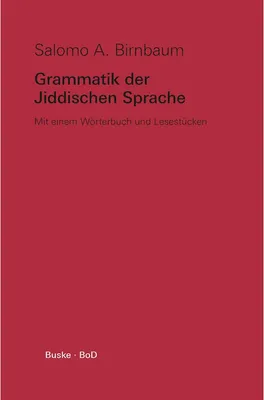 Produktbild von Grammatik der Jiddischen Sprache