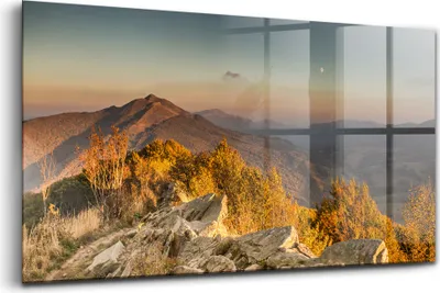 Obrázok produktu pre Obraz z tvrdeného skla - Maľovanie Stien - Temperované Sklo - 140x70 cm - Pohorie Bieszczady