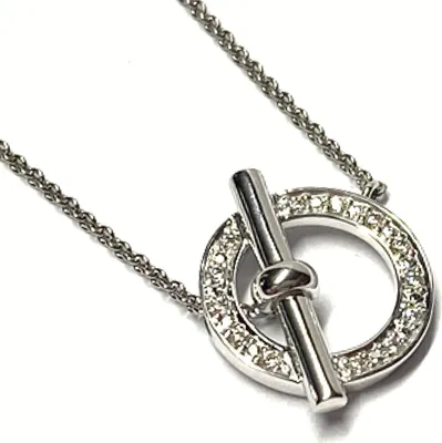 Produktbild von Kette 375/- Weißgold Zirkonia Collier Mitteltielcollier Trendschmuck 38 / 40,5cm