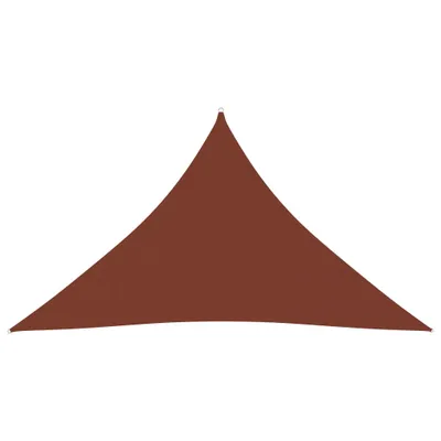 Image de Voile de parasol tissu oxford triangulaire 5x5x6 m terre cuite