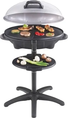 Zdjęcie produktu dla Cloer 6789, 2400 W, Kamado barbecue/grill, Prąd elektryczny, Stacja kuchenna, Tarka, Czarny, Srebrny