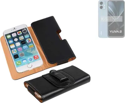 Produktbild von K-S-Trade Schützhülle Handyhülle kompatibel mit Lava Yuva 2 Holster Gürtel Tasche Schutzhülle Handy-Tasche Smartphone Case Seitentasche schwarz