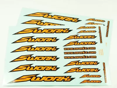Immagine prodotto di Adesivi SWORKz Speed (per il PushBar), arancioni, 2 pezzi.