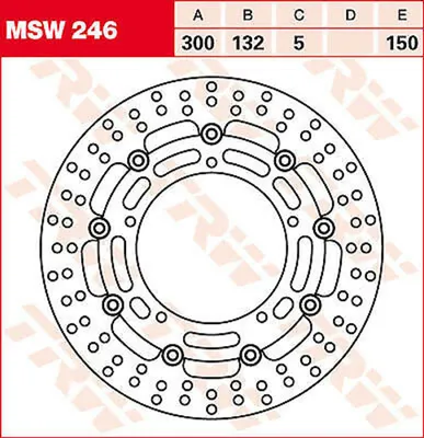 Produktbild von TRW Bremsscheibe Allround schwimmend MSW246 MT09 RN43