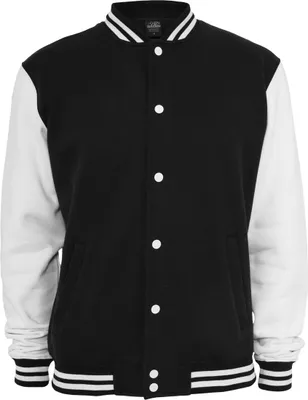 Produktbild von Urban Classics 2-tone College Sweatjacket, Farbe:blk/wht, Größe:XL