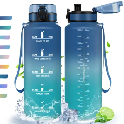 Productafbeelding van Sportfles voor drank, 1,5 liter, BPA-vrij, geschikt voor fitness en kantoor